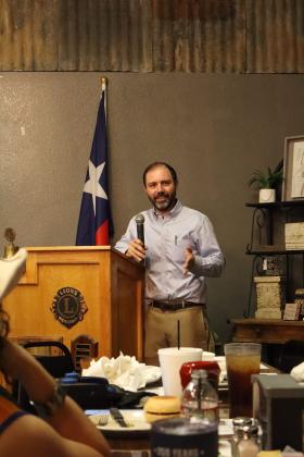 Photo cutline: Coryell Health Dr. Eichhorn speaks with the Lions Club during their weekly meeting on Wednesday.