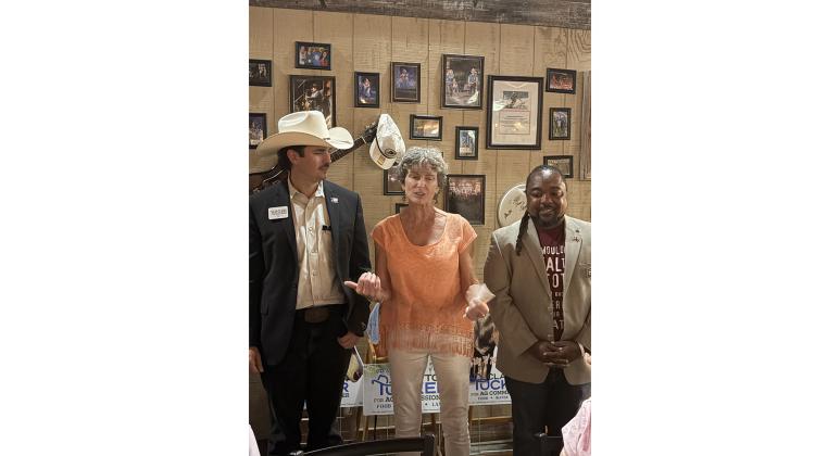 Coryell County Democrats met with Clayton Tucker (candidate for Texas Ag. Commissioner) and Justin Early (candidate for U.S. HR, TX Congressional Dist. 31) at Bare Bones Barbecue.