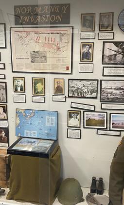 The Normandy tribute located in the military exhibit at the Coryell Museum and Historical Center.