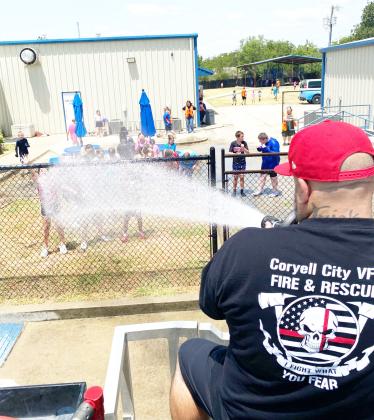 The Coryell City Osage Volunteer Fire Department helped cool everyone down before school started. Captain Tiffany Butler thanked the Boys &amp;amp; Girls Club for inviting the department to be part of their end-of-summer celebration. “We truly appreciate the opportunity to spend time with these amazing kids and our community. Supporting local families and making memories like these is one of the best parts of what we do.” Gatesville Messenger/David Scott