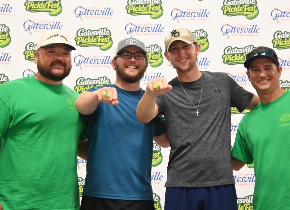 Winners of the Competitive Division are pictured center, Jeffrey Shokwiler and Alex Scott, along with event coordinators Marte Bailey and Seth Phillips. Courtesy Photo/Shea Harp
