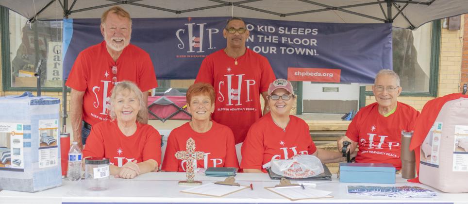 The core team for Gatesville chapter of Sleep in Heavenly Peace were in attendance during the June 6 Shivaree event. The team consists of the following members: front row - Kathy Perryman, Marcia Strieber, Maranda May and Dr. Stephen Norris; back row - Ron Perryman and Altaberto Santiago. THE GATESVILLE MESSENGER/Ally Hinkle