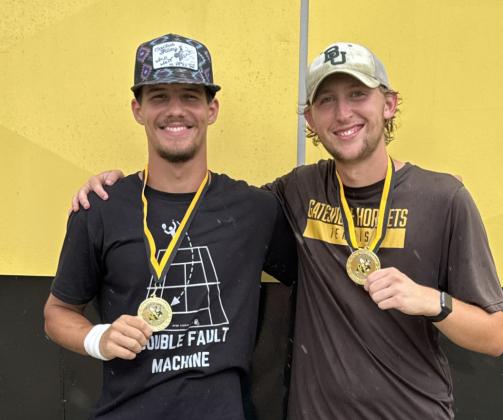 ABOVE: Asa Hardcastle and Alex Scott, first place in Doubles. BELOW: Hudson Payne, first place in Singles. Courtesy photos
