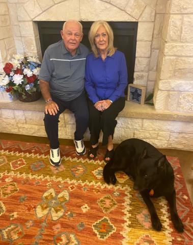 Chaplains Terry and Darla Louvin, pictured with their therapy dog, Stella, are the new executive directors of the Hospitality House. The Gatesville Messenger | David Scott