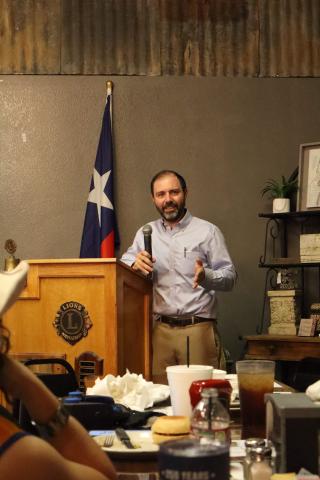 Photo cutline: Coryell Health Dr. Eichhorn speaks with the Lions Club during their weekly meeting on Wednesday.