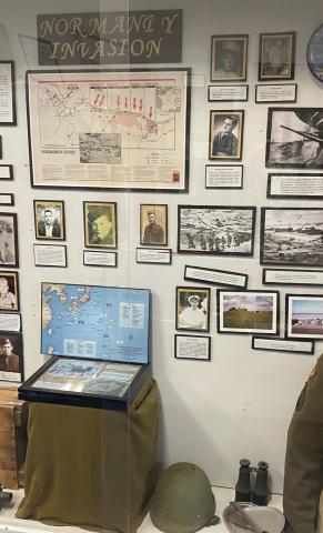 The Normandy tribute located in the military exhibit at the Coryell Museum and Historical Center.