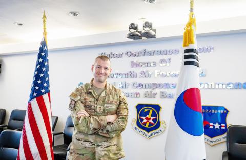 Chief Master Sgt. Brandon Abbott, a 1999 graduate of Jonesboro High School, has served in the United States Air Force for 20 years. He was among the United States military personnel who rendered aid to passengers in an overturned bus in the Korean Demilitarized Zone in Paju, Republic of Korea, back in June. Courtesy Photo