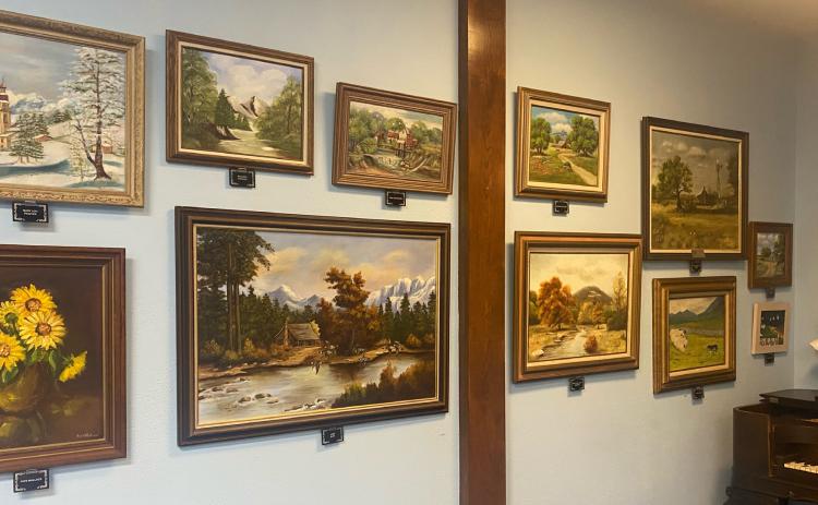 A few of the paintings on display that were created by Ora Saunders. The Gatesville Messenger | David Scott