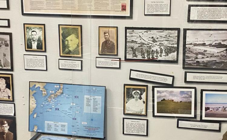 The Normandy tribute located in the military exhibit at the Coryell Museum and Historical Center.