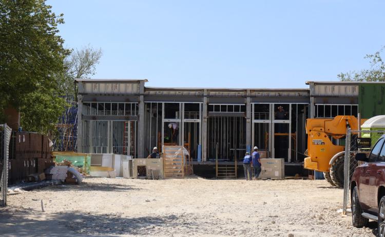 The regional operations center for Natural Resources Solutions is taking shape in downtown Gatesville. Steve Manning of Natural Resource Solutions (NRS) recently visited the Gatesville Lions Club to talk to the members about the NRS flood warning system. Gatesville Messenger/Ally Hinkle