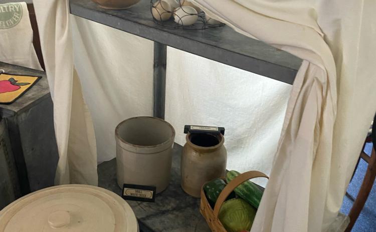 An early day ‘cooling safe’ located in the kitchen display at the Coryell Museum and Historical Center. David Scott | The Gatesville Messenger